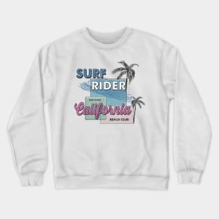 Vintage California Beach surf rider Crewneck Sweatshirt